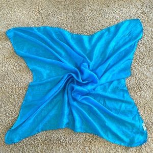 Blue silk scarf from India